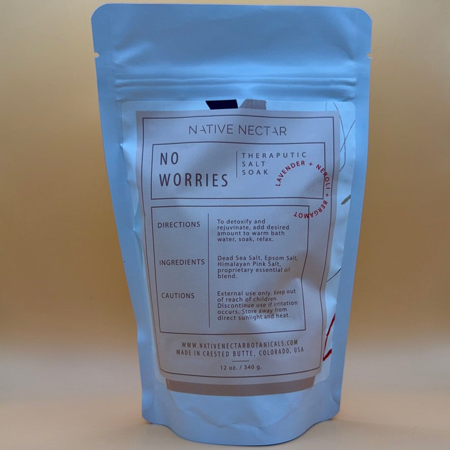Native Nectar No Worries Therapeutic Salt Soak (12oz)
